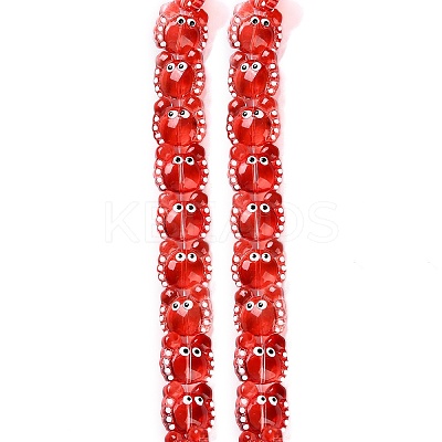 Transparent Glass Beads Strands LAMP-L078-010B-1