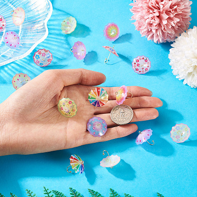 20Pcs 10 Styles Acrylic Pendants MACR-TA0002-20-1