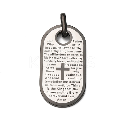 304 Stainless Steel Pendants STAS-P421-12EB-1