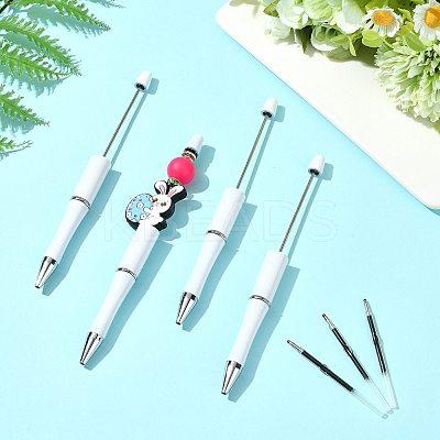 10Pcs ABS Plastic & Iron Ball-Point Pen AJEW-FS0001-41C-1