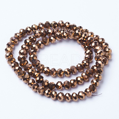 Electroplate Transparent Glass Beads Strands EGLA-A034-T10mm-UA04-1