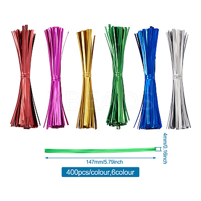 Plastic Wire Twist Ties AJEW-TA0017-17B-1