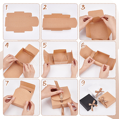 Square Cardboard Paper Jewelry Gift Boxes CBOX-WH0003-35A-1