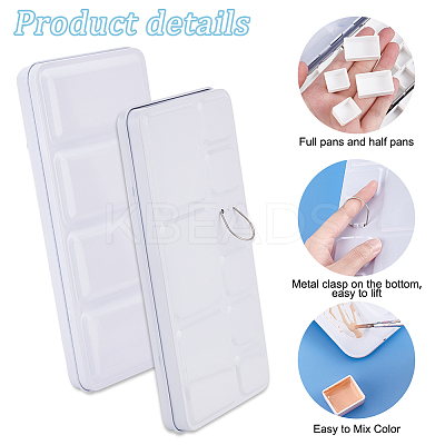 1Pc Iron Empty Watercolor Tin Box Palette Paint Case CON-PH0002-94C-1
