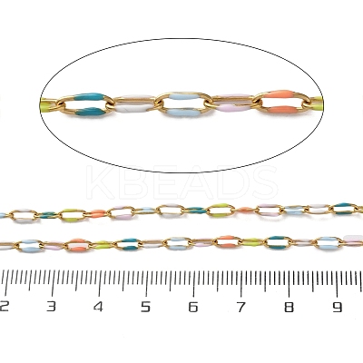 304 Stainless Steel Enamel Cable Chains CHS-R020-02G-03-1