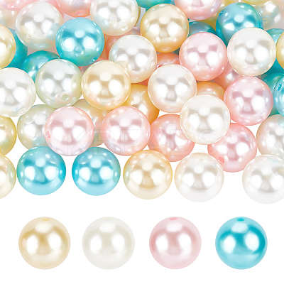ABS Plastic Imitation Pearl Beads KY-PH0001-74B-1