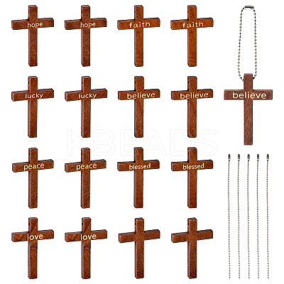 DIY Inspirational Word Pendant Decoration Making Kit DIY-SW0001-13-1
