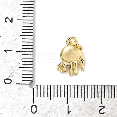 Brass Micro Pave Cubic Zirconia Charms ZIRC-I356-13G-06-1