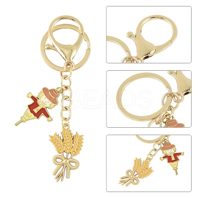 3Pcs Alloy Enamel Keychains KEYC-FS00042-01-1