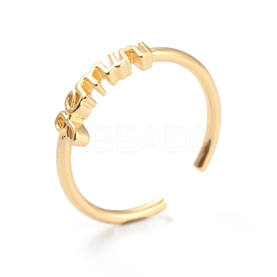 Constellation/Zodiac Sign Brass Cuff Rings RJEW-O042-06G-I-1