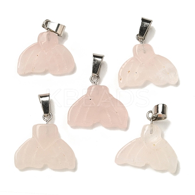 Natural Rose Quartz Pendants G-Z067-01P-07-1