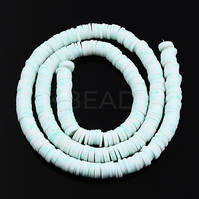 Handmade Polymer Clay Beads Strands CLAY-R089-6mm-169-1