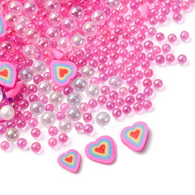 Handmade Polymer Clay Cabochons and Plastic Beads for DIY Jewelry Making Findings CLAY-B007-04H-1