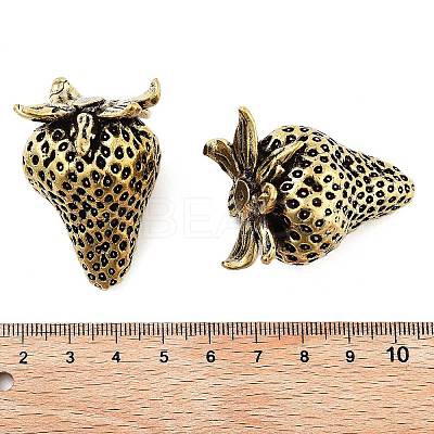 Brass Strawberry Figurines Statues for Home Desktop Feng Shui Ornament DJEW-Z008-04AB-1