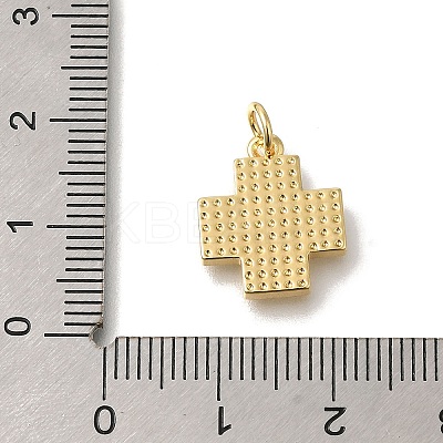 Brass Micro Pave Cubic Zirconia Pendants KK-R002-09G-1