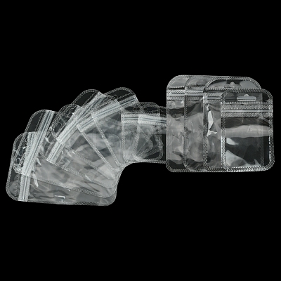 40Pcs 4 Styles Transparent Plastic Resealable Packaging Bags OPP-FS0001-10-1