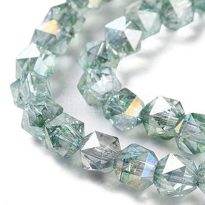 Transparent Electroplate Glass Beads Strands EGLA-F160-01F-1