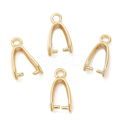 Brass Ice Pick Pinch Bails KK-M250-03G-1