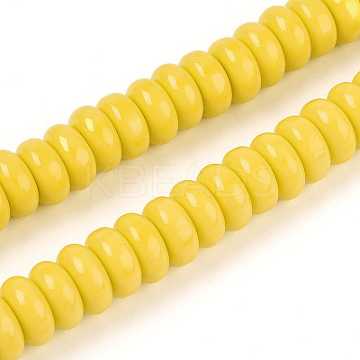 Opaque Spray Painted Glass Beads X-GLAA-ZX008-8mm-18K-1