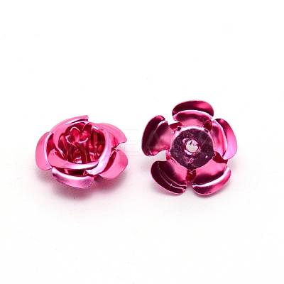 Aluminum Flower Beads FALUM-WH0001-01B-1