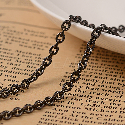304 Stainless Steel Textured Cable Chains CHS-H007-46B-1