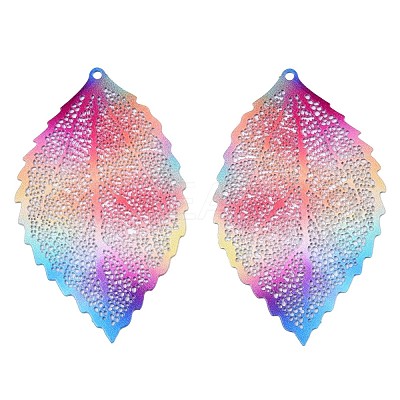 430 Stainless Steel Filigree Big Pendants X1-STAS-TAC0004-020-1