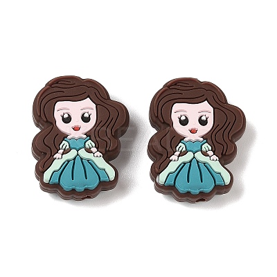 Princess Food Grade Silicone Focal Beads SIL-A008-05D-1