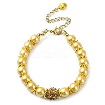 Glass Imitation Pearl Beaded Bracelets for Women BJEW-JB10034-05-1
