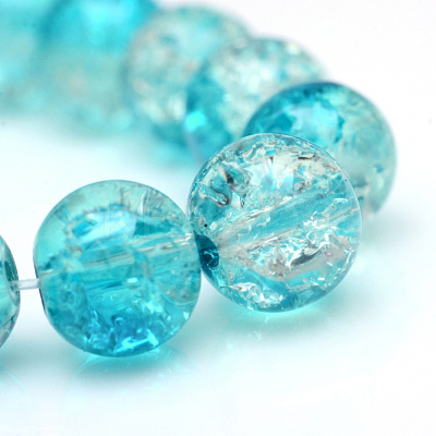 Baking Paint Crackle Glass Bead Strands CCG-S001-6mm-06-1