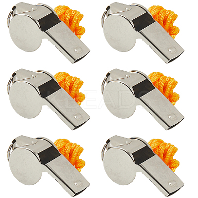 Iron Whistle with Rope NJEW-CN0001-11A-1