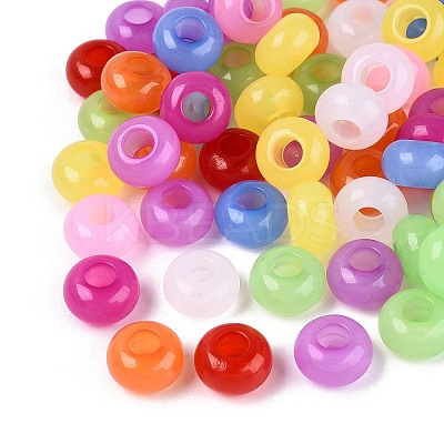 Imitation Jelly Acrylic European Beads OACR-Q200-20-1