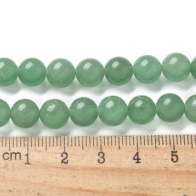 Natural Green Aventurine Round Beads Strands X-G-S150-8mm-1-1