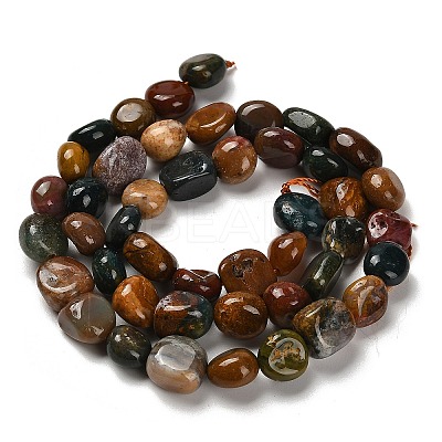 Natural Ocean Jasper Beads Strands G-P497-01E-90A-1