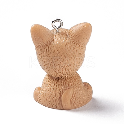 Opaque Resin Pendants RESI-E032-01P-03-1