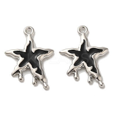 Spray Painted Alloy Bead PALLOY-O001-07A-P-1