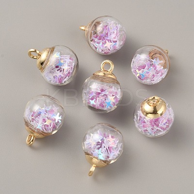 Transparent Glass Globe Pendants LS-FIND-WH0146-35A-1