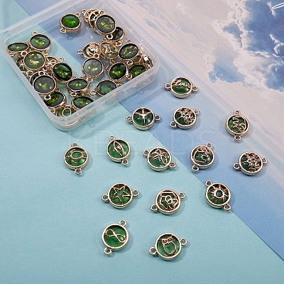 40Pcs 20 Style Glass Links/Connectors GLAA-SZ0001-63-1