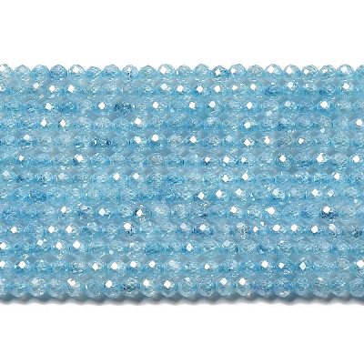 Cubic Zirconia Bead Strands ZIRC-C006-01B-08-1