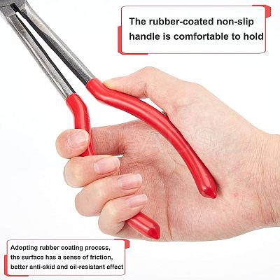 High Carbon Steel Bent Needle Nose Pliers PT-WH0006-05A-1