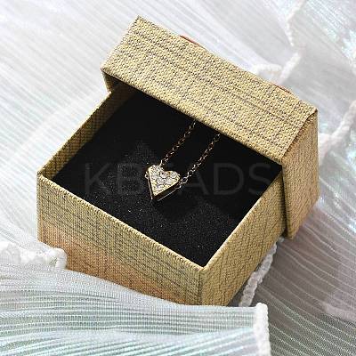 304 Stainless Steel Crystal Rhinestone Pendant Cable Chain Necklaces for Women NJEW-C062-01A-G-1