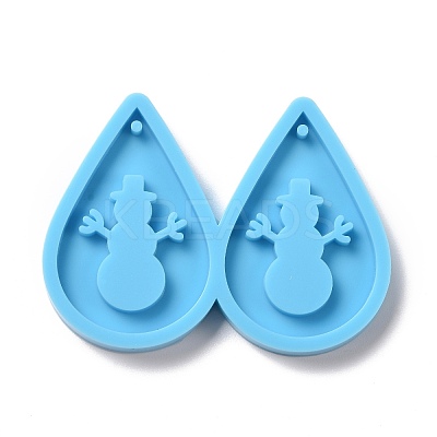 DIY Teardrop with Snowman Pendants Silicone Molds DIY-D060-28-1