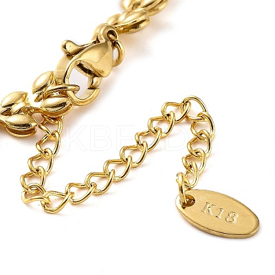 Ion Plating(IP) 304 Stainless Steel Cobs Chain Bracelet BJEW-G684-01G-1