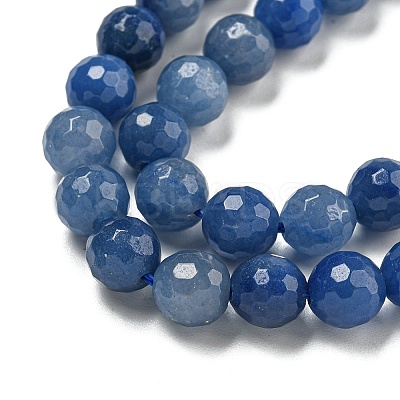 Dyed & Heated Natural Blue Aventurine Beads Strands G-E571-A10-02-1