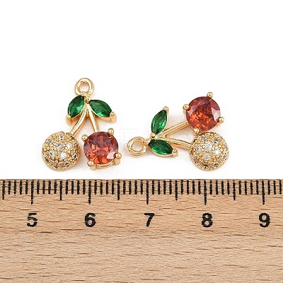 Brass Micro Pave Cubic Zirconia Pendants KK-C115-03A-03G-1