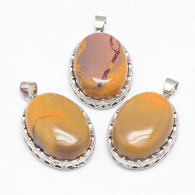 Natural Mookaite Pendants G-D851-35-1