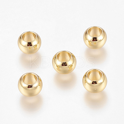 Environment Brass European Beads X-KK-P120-03G-1