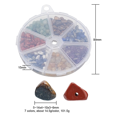 101.5G 7 Colors Natural Mixed Gemstone Beads G-YW0001-12-1