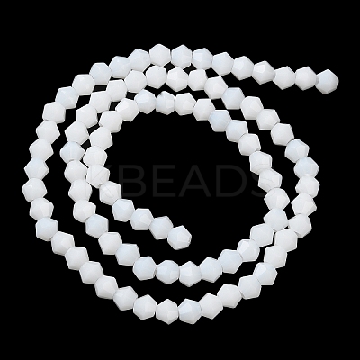 Opaque Solid Color Imitation Jade Glass Beads Strands EGLA-A039-P4mm-D15-1