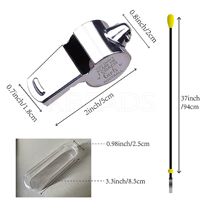 Tarnish Resistant 304 Stainless Steel Whistles DIY-WH0344-053-1