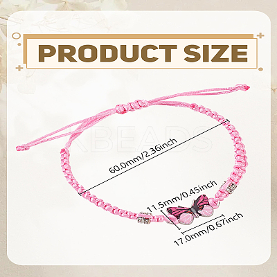 1Pc Alloy Butterfly Link Bracelet BJEW-LP0004-25C-1